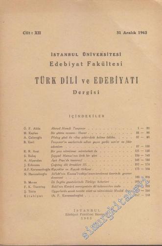Türk Dili ve Edebiyatı Dergisi - Cilt: 12, 31 Aralık 1962  12     1963