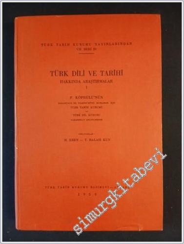 Türk Dili ve Tarihi Hakkında Araştırmalar I CİLTLİ -        1950