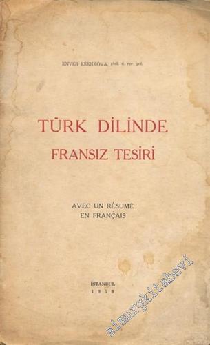 Türk Dilinde Fransız Tesiri