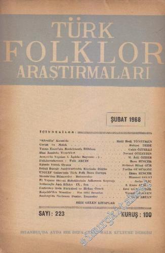 Türk Folklor Araştırmaları Dergisi - Sayı: 223 Cilt: 11 Yıl: 19 Şubat