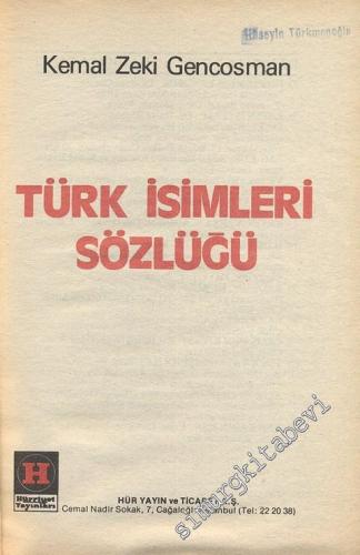 Türk İsimleri Sözlüğü