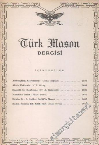 Türk Mason Dergisi - Sayı: 49    13  Ocak 1963