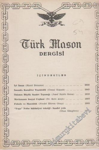 Türk Mason Dergisi - Sayı: 54    Yıl: 14  Nisan 1964