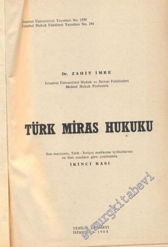 Türk Miras Hukuku  -
