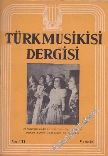 Türk Musikisi Dergisi  - Sayı: 11  Cilt: 1    Eylül