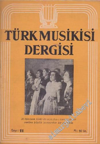 Türk Musikisi Dergisi - Sayı: 11 Cilt: 1 Eylül
