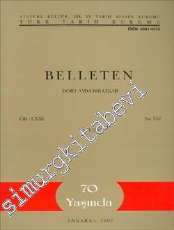 Türk Tarih Kurumu Belleten - Sayı: 262  71    Aralık