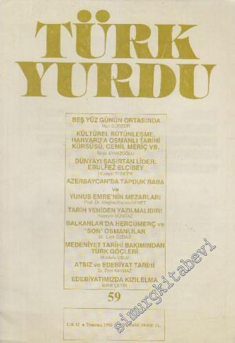 Türk Yurdu Dergisi - Sayı: 59 12 Temmuz
