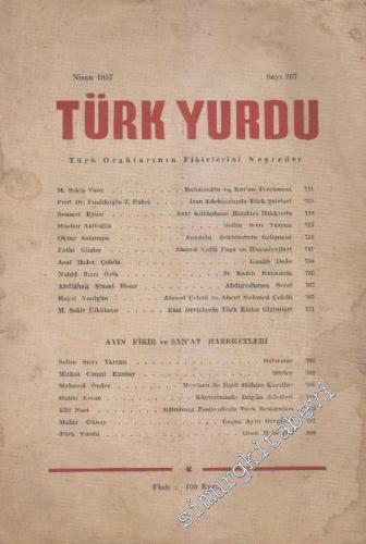 Türk Yurdu - Türk Ocaklarının Fikirlerini Neşreder Aylık Mecmua - Sayı