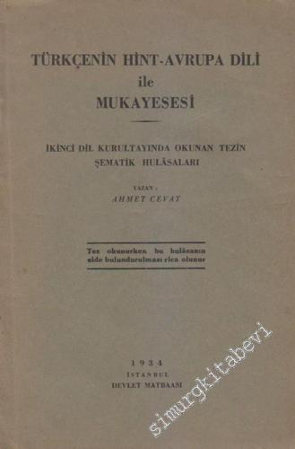 Türkçe'nin Hint - Avrupa Dili ile Mukayesesi: İkinci Dil Kurultayında 