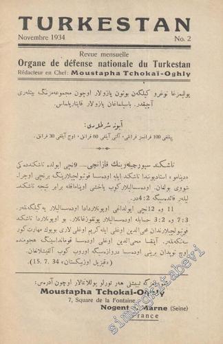 Turkestan - Organe de défense nationale du Turkestan - No:2, Novembre 