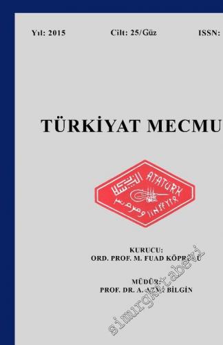 Türkiyat Mecmuası - Sayı: 25