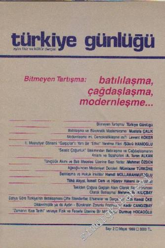 Türkiye Günlüğü Aylık Fikir ve Kültür Dergisi - Sayı: 2      Mayıs