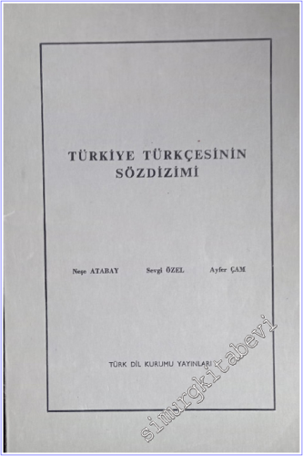 Türkiye Türkçesinin Sözdizimi -        1981