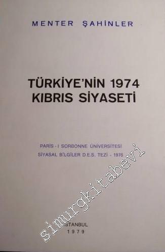 Türkiye'nin 1974 Kıbrıs Siyaseti: Paris 1 Sorbonne Üniversitesi Siyasa