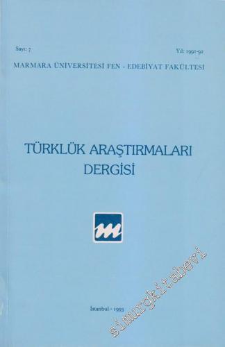 Türklük Araştırmaları Dergisi - Sayı: 7