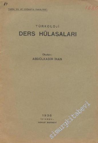 Türkoloji Ders Hülasaları -        1936