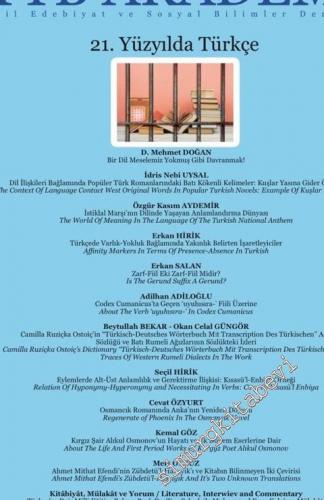 TYB Akademi: Dil, Edebiyat ve Sosyal Bilimler Dergisi - 21. Yüzyılda Türkçe - Sayı: 29    Yıl: 10  Mayıs