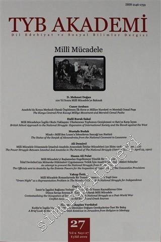 TYB Akademi: Dil, Edebiyat ve Sosyal Bilimler Dergisi - Milli Mücadele - Sayı: 27    Yıl: 7  Eylül