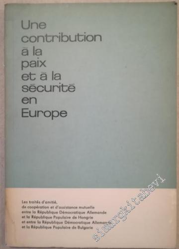 Une Contribution à la Paix et à la Sécurité en Europe -        1942
