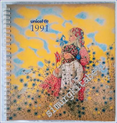 Unicef 1991 Agenda / Engagement Calendar / Calendrio / Agenda : Children in Art / l'Enfant dans l'Art -        1991