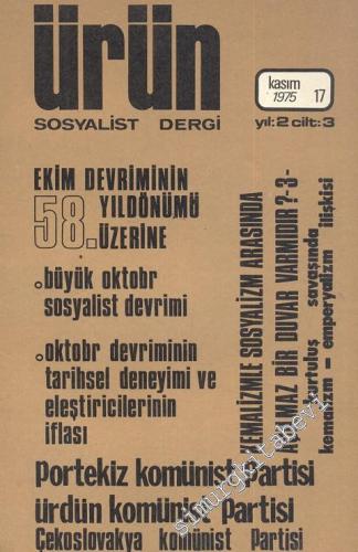 Ürün Sosyalist Dergi - Sayı: 17, Kasım 1975