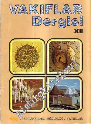 Vakıflar Dergisi - Sayı: 12, Yıl: 1978