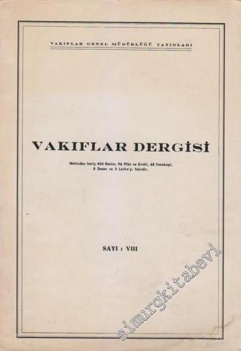 Vakıflar Dergisi - Sayı: 8