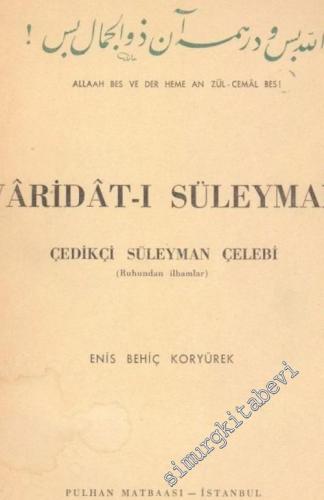Varidat - ı Süleyman: Ruhundan İlhamlar -        1949