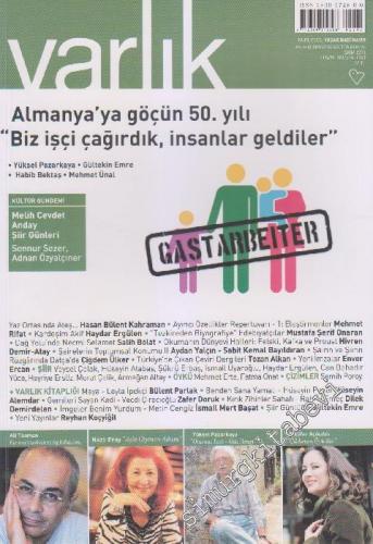 Varlık - Aylık Edebiyat ve Kültür Dergisi, Dosya: Almanya'ya Göçün 50. Yılı “Biz İşçi Çağırdık, İnsanlar Geldiler” - Sayı: 1249      Ekim 2011