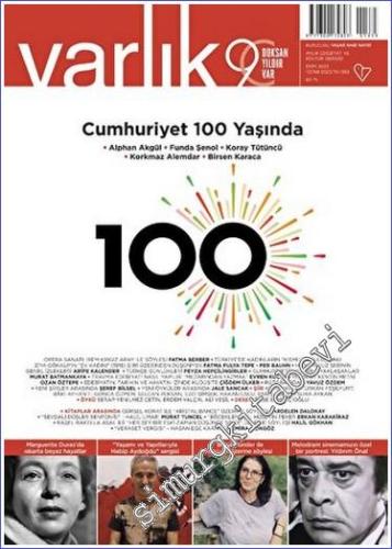 Varlık Edebiyat ve Kültür Dergisi - Cumhuriyet 100 Yaşında - Sayı: 1393        Ekim  2023