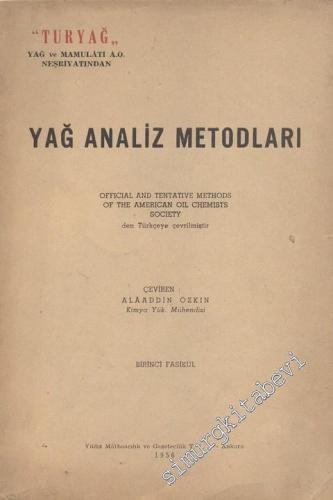 Yağ Analiz Metodları - Birinci Fasikül -        1956