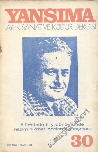 Yansıma Aylık Sanat ve Kültür Dergisi - Sayı 30, Haziran 1974