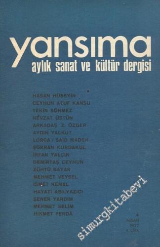Yansıma Aylık Sanat ve Kültür Dergisi - Sayı 4, Nisan 1972