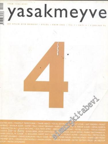 Yasakmeyve: İki Aylık Şiir Dergisi - Yıl; 1, Sayı; 4, Eylül - Ekim 2003