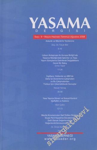 Yasama Dergisi - Sayı: 9    23  Mayıs - Haziran - Temmuz - Ağustos
