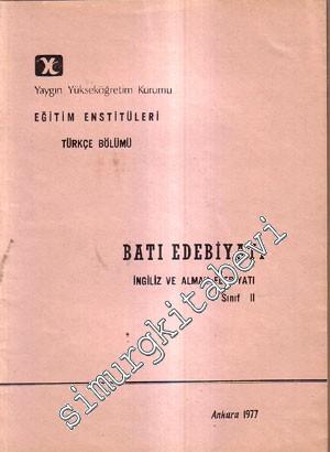 Yaygın Yükseköğretim Kurumu Eğitim Enstitüleri Türkçe Bölümü Batı Edeb