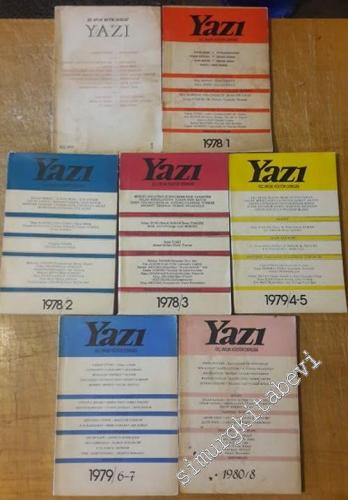 Yazı Üç Aylık Kültür Dergisi 1 + 8 Sayı, 7 Dergi TAKIM ( Sayı: 1 + 1 - 8; Yıl: 1975/1978 - 1980 ) -        1975