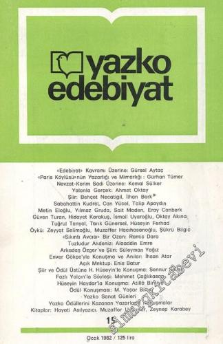 Yazko Edebiyat Dergisi - 15      Ocak 1982