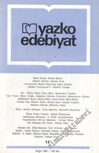 Yazko Edebiyat Dergisi - Sayı: 14; Aralık 1981       1981