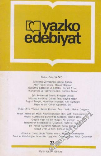 Yazko Edebiyat Dergisi - Sayı: 23; Eylül 1982