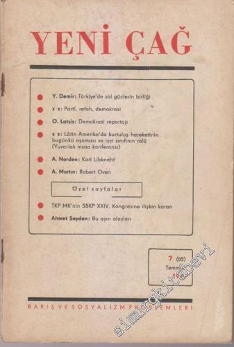 Yeni Çağ Dergisi - Sayı: 7 (85)      Temmuz