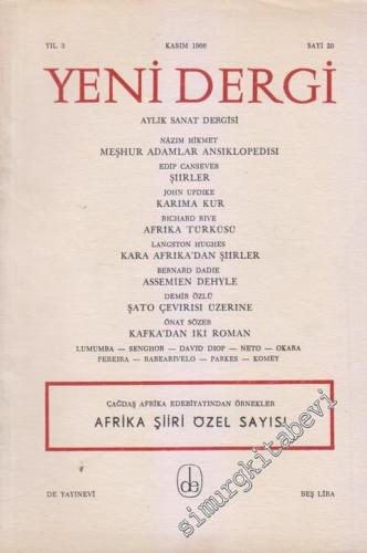 Yeni Dergi - Aylık Sanat Dergisi, Afrika Şiiri Özel Sayısı - Sayı; 26 