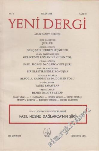 Yeni Dergi: Aylık Sanat Dergisi - Dosya: Cemal Süreya'nın Bir İnceleme