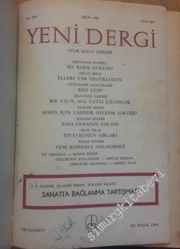 Yeni Dergi Aylık Sanat Dergisi : Sayı 1, 7, 9, 16, 17, 31 (Ekim 1964-Nisan 1967) 6 Özel Sayı -
