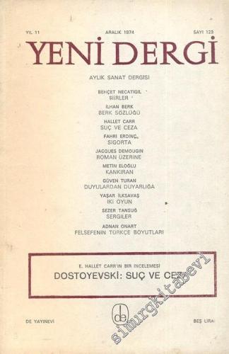 Yeni Dergi - Aylık Sanat Dergisi - Sayı; 123    11  Ocak