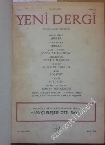 Yeni Dergi Aylık Sanat Dergisi : Sayı 8, 14, 20, 23, 44 (Mayıs 1965-Mayıs 1968) 5 Özel Sayı - Bilinç Akımı Özel Sayısı -