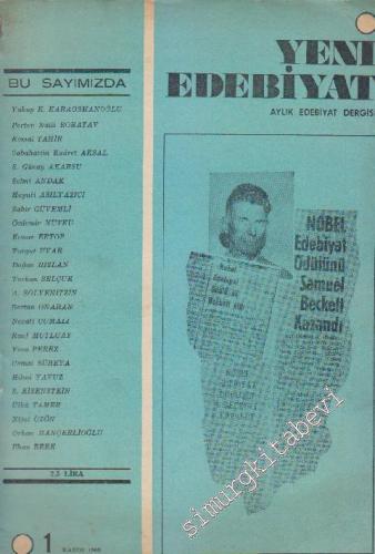 Yeni Edebiyat Aylık Edebiyat Dergisi - Sayı: 1      Kasım