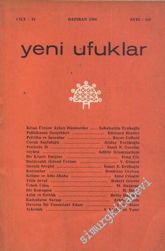 Yeni Ufuklar Aylık Sanat Fikir Dergisi - Sayı: 169, Haziran 1966  y     1966