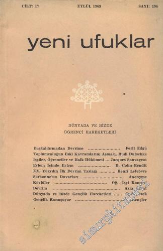 Yeni Ufuklar Aylık Sanat Fikir Dergisi - Sayı: 196, Eylül 1968       1968